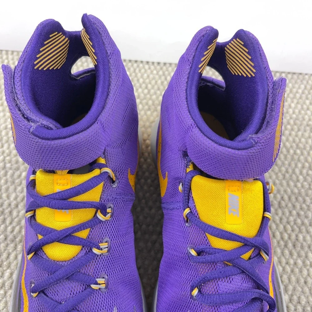Nike Basketball Shoes Lakers Hypervenom Zoom Purple Gold 630913-502 Mens Size‎ 7